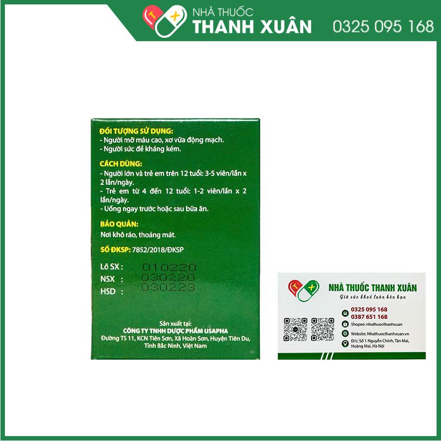 Dầu tỏi Tuệ Linh giúp hỗ trợ giảm mỡ máu, giảm nguy cơ xơ vữa động mạch vành, tăng cường sức đề kháng
